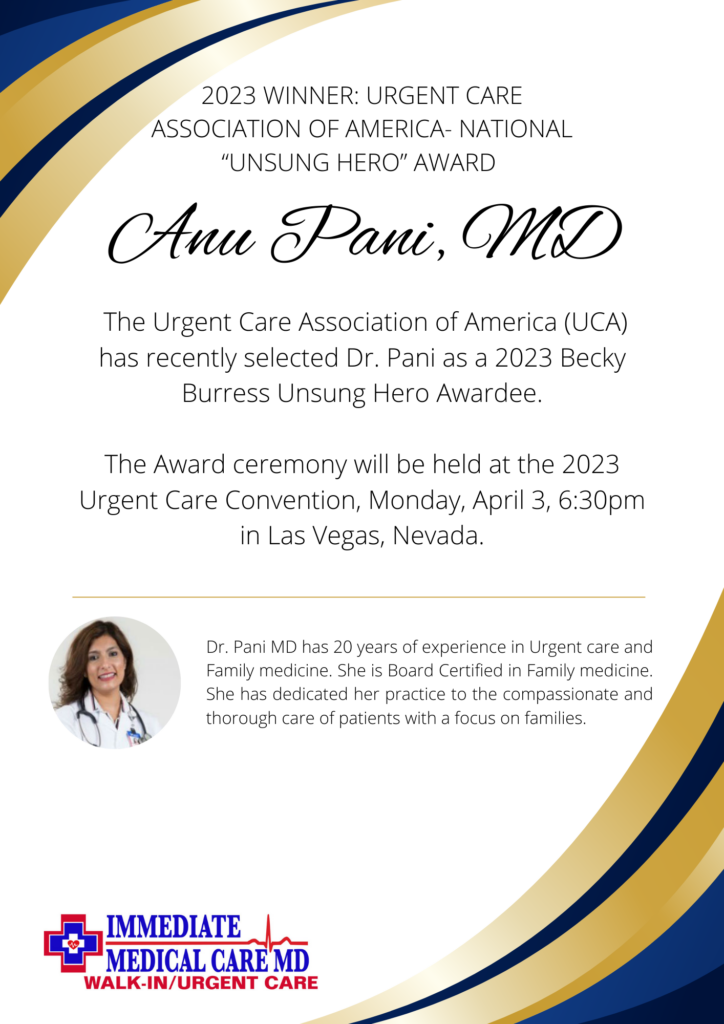 dr. Anu Pani - 2023 Becky Burress Unsung Hero Award